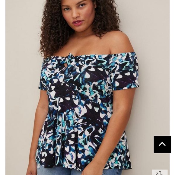 torrid Tops - TORRID | BABYDOLL SUPER SOFT TIE-FRONT OFF-SHOULDER TOP <NWOT>